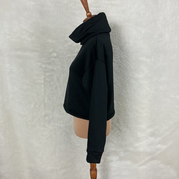 Dudley Stephens Black Long Sleeve Clover Crop Turtleneck Pull over NWT XS - Picture 3 of 9